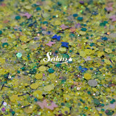 Yellow Spring Glitter Mix - Butterfly Shape Glitter